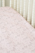 Organic Cotton Jersey Crib Sheet in Butterfly Dreamscape