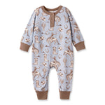 Wild Wrangler/Blue Western Bamboo Henley Cowboy Romper