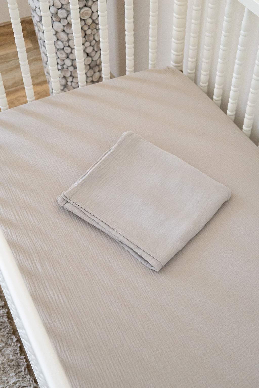 100% Organic Cotton Gauze Muslin Crib Sheet by Cradle Comforts Co.