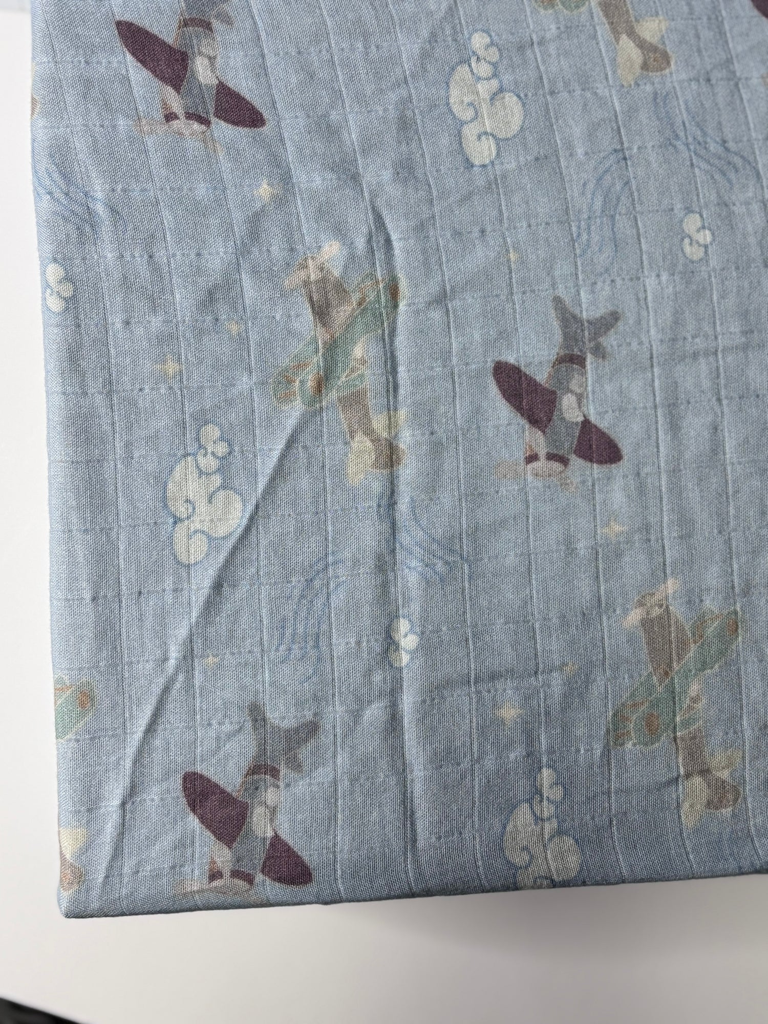 Dreamy Planes Bamboo Cotton Muslin Crib Sheet
