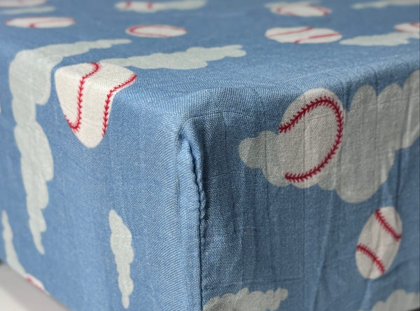 Baseballs in the Sky Crib Sheet