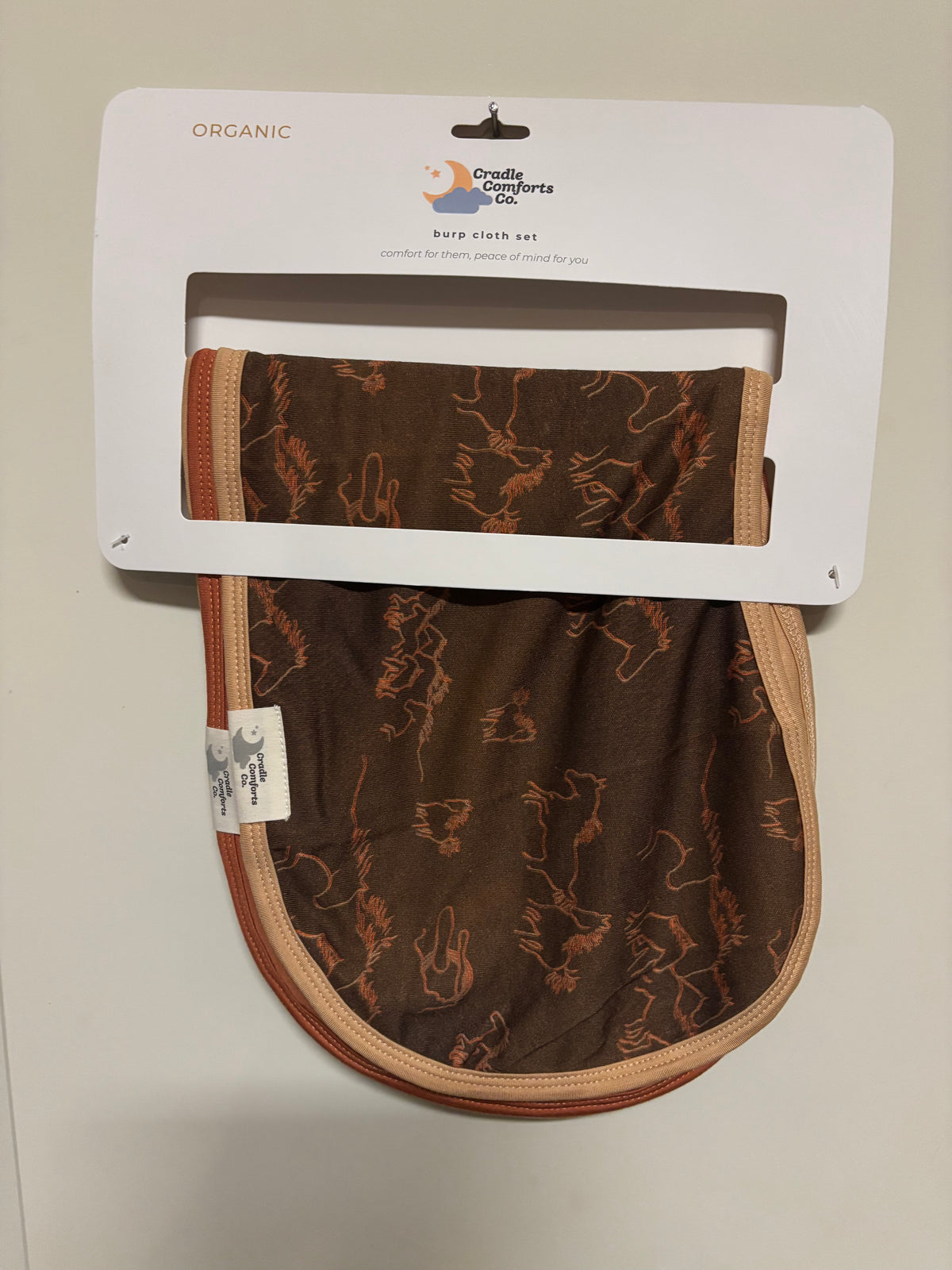 Little Mustang Burp Cloth Set
