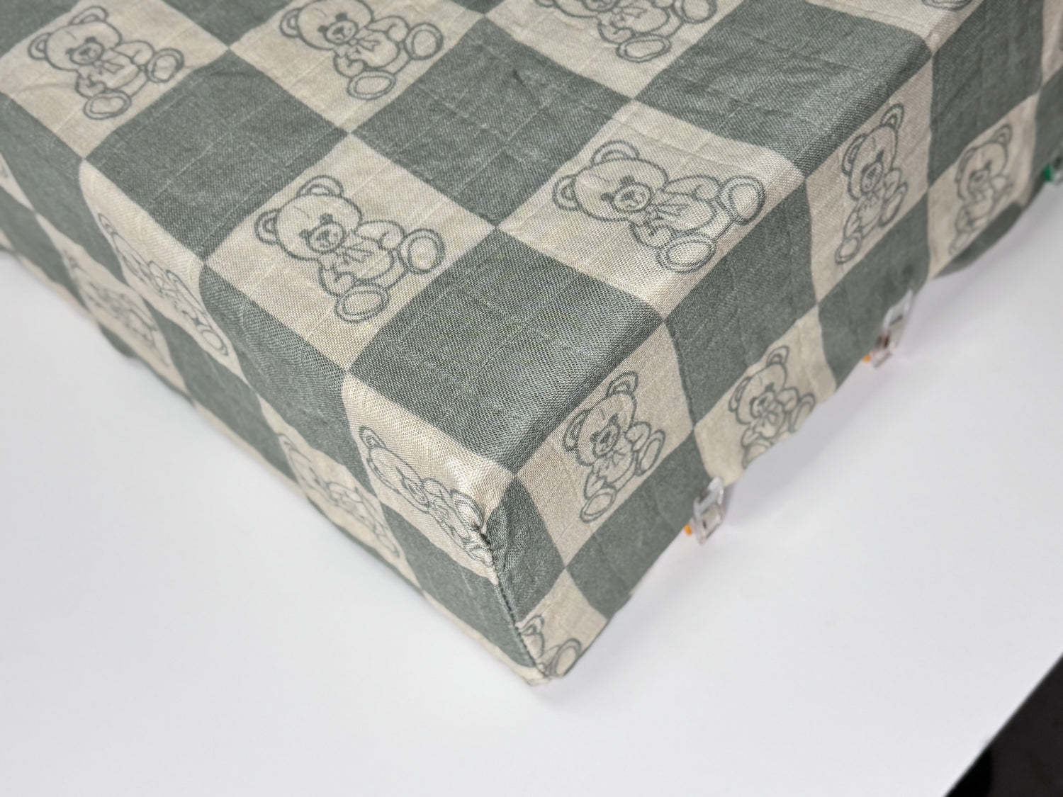 Checkered Bears Crib Sheet